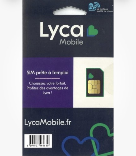 Lotto sim card lyca mobile - 5x,