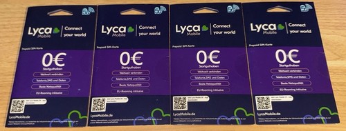 Scheda sim ano - sim, lycamobile