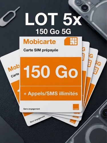 Lot carte sim prépayée - 5x,