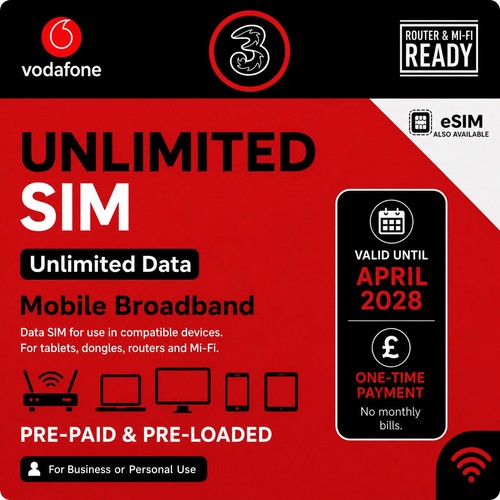 Three sim dati - dati, illimitati