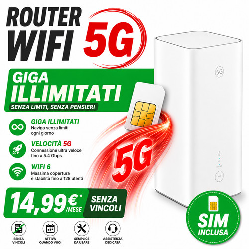 Router wifi sim inclusa - 5g,