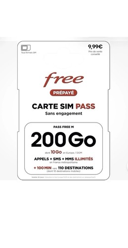 Carte sim prépayé free - carte,