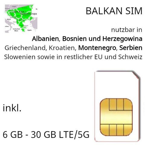 Sim balcani 6 gb - sim, (7
